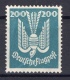 German Empire: 1924 "Wooden Dove" 200 Pfennig MNH