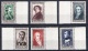 France: 1951 MNH Set Famous People 