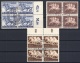 German Empire: Horse Races 3 Used Blocks of 4