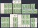 Soviet Zone: Lot Plate Errors Berlin Bear 5 Pfennig