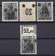Saar: 1921 Germania 20 Pf. Several Overprint Errors