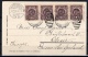 Mexico: 1910 Postcard to Switzerland with Srtrip of 4